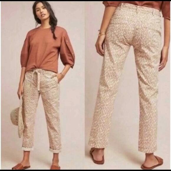 Anthropologie Pants - Anthropologie The Wanderer Leopard Print Utility Pants 27